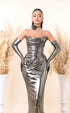 Ela - Strapless dress with ruched bodice